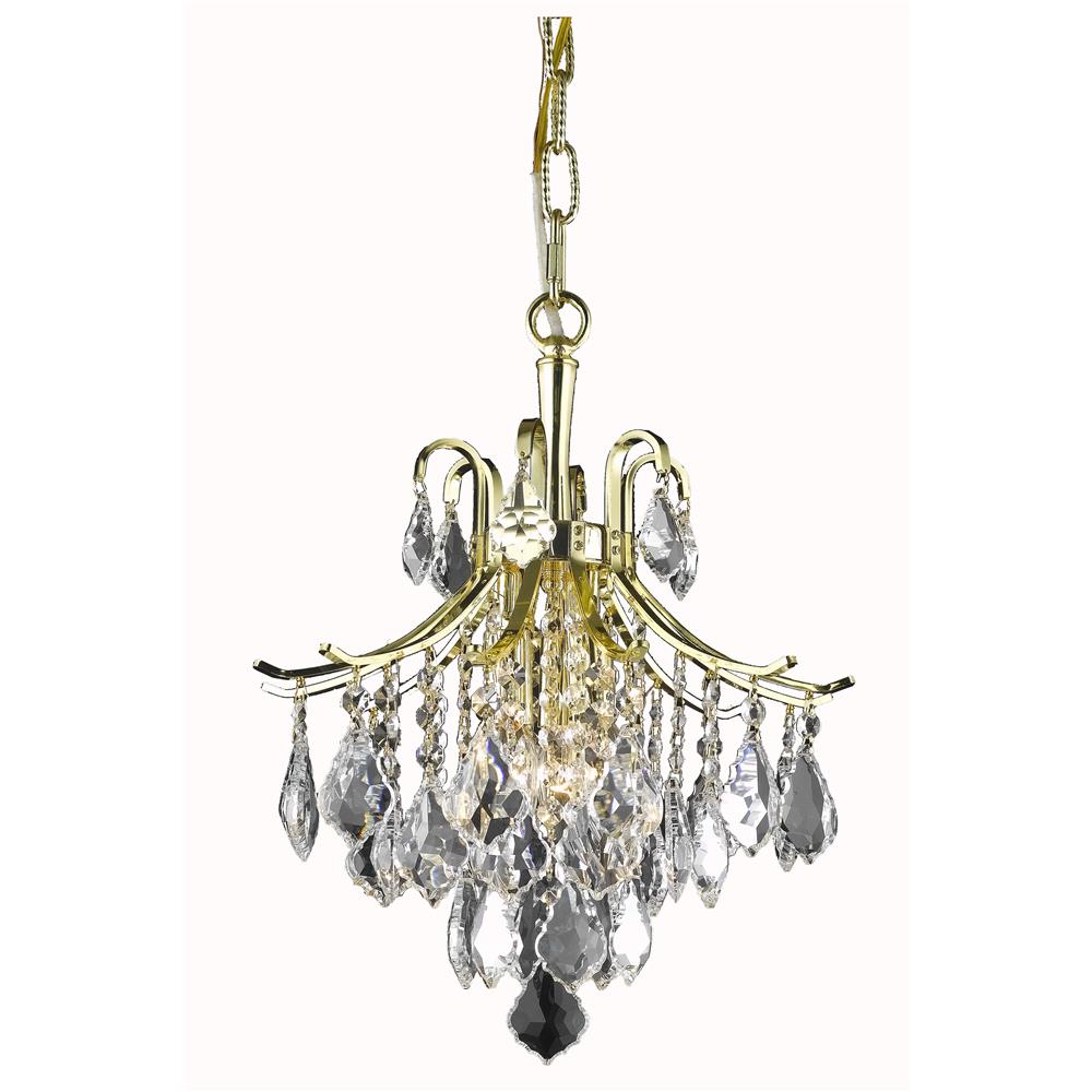 Living District by Elegant Lighting LD8100D12G Amelia Collection Pendant D12in H15in Lt:3 Gold finish